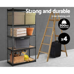 Giantz 4x1.8M Garage Shelving Warehouse Rack Pallet Racking Storage Charcoal WR-9X18-CCX4