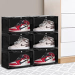 Stacked Shoe Box Acrylic Sneaker Display 6PC Black SHOEBOX1002-6PC-BK