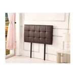 PU Leather Single Bed Deluxe Headboard Bedhead - Brown V63-768195