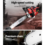 Giantz Chainsaw Petrol 45CC Bar Commercial E-Start Pruning Chain Saw,Giantz Chainsaw Petrol 45CC CSAW-FOFV-16-N-OV-RDBK