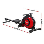 Everfit Rowing Machine Rower Magnetic Resistance Exercise Gym Home Cardio Red ROWING-MAG-RO