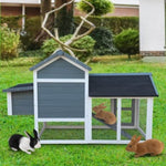 Furtastic Large Chicken Coop & Rabbit Hutch With Ramp - Green WCC-JOY-007-LHR