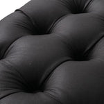 Contemporary Black Leather-look Ottoman with Button V264-OTM-802L-BLK