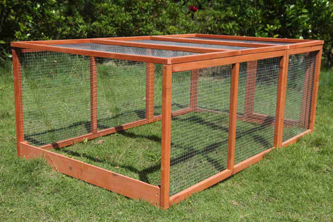 YES4PETS Large Chicken Coop Run Guinea Pig Cage Villa Extension Rabbit Hutch House Pen V278-RUNFOR32