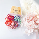 MANGO JELLY Kids Hair Ties - Bubbly Retro - Six Pack V659-HT-3CM-30P-BUBBLY-RETRO-6-L