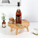 Outdoor Picnic Table Wooden Portable Folding Mini Wine Rack Picnic Table V63-837821