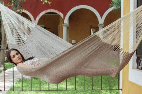 Outdoor undercover cotton Mayan Legacy hammock King size Dream Sands V97-TKDS