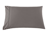 KENSINGTON 1200TC COTTON SHEET SET IN STRIPE-DOUBLE - CHARCOAL ABM-202131