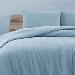 Ardor South Coast Pale Blue Embossed Quilt Cover Set King V442-INT-QUILTCS-SOUTHCOAST-BLUE-KI