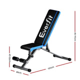 Everfit Weight Bench Adjustable FID Bench Press Home Gym 330kg Capacity FIT-I-BENCH-FID-BL