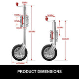 Jockey Wheel 10" Inch Swing Up Rubber Wheel 1000kg Caravan Boat Trailer V201-TON0010SI8AU