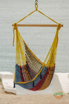 Mayan Legacy Extra Large Outdoor Cotton Mexican Hammock Chair in Confeti Colour V97-HSCHCONFETI