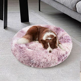 Pawfriends Dog Cat Pet Calming Bed Warm Soft Plush Round Nest Comfy Sleeping Cave MEL 120cm V360-PTDB0013-PP-XL