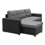 Sarantino 3-Seater Corner Sofa Bed Storage Lounge Chaise Couch Grey SOFA-8175-LNN-LGY