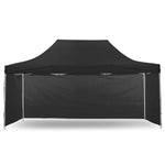 Gazebo Tent Marquee 3x4.5m PopUp Outdoor Wallaroo Black GAZ-POP-3X45-BK