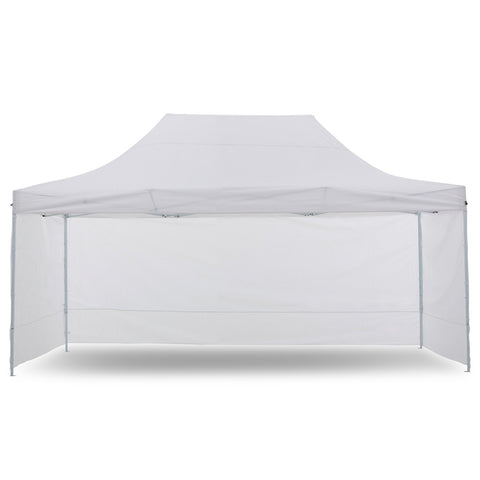 Gazebo Tent Marquee 3x4.5m PopUp Outdoor Wallaroo White GAZ-POP-3X45-WH