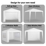 3x3m Wallaroo Outdoor Party Wedding Event Gazebo Tent - White GAZ-WED-3X3-WH