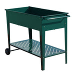 Wallaroo Garden Bed Cart Raised 108.5 x 50.5 x 80cm Steel - Green GBC-BSW-108-GN