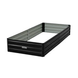 Wallaroo Garden Bed 210 x 90 x 30cm Galvanized Steel - Black GBD-BSW-2109-BK