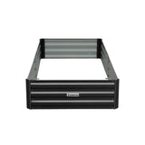 Wallaroo Garden Bed 210 x 90 x 30cm Galvanized Steel - Black GBD-BSW-2109-BK