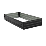 Wallaroo Garden Bed 210 x 90 x 30cm Galvanized Steel - Black GBD-BSW-2109-BK