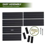 Wallaroo Garden Bed 210 x 90 x 30cm Galvanized Steel - Black GBD-BSW-2109-BK