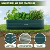 Wallaroo Garden Bed 210 x 90 x 30cm Galvanized Steel - Green GBD-BSW-2109-GN