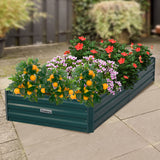 Wallaroo Garden Bed 210 x 90 x 30cm Galvanized Steel - Green GBD-BSW-2109-GN