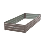 Wallaroo Garden Bed 210 x 90 x 30cm Galvanized Steel - Grey GBD-BSW-2109-GY