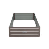 Wallaroo Garden Bed 210 x 90 x 30cm Galvanized Steel - Grey GBD-BSW-2109-GY