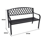 Wallaroo Steel Outdoor Garden Bench - Diamond GDB-JOY-221