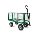 Steel Mesh Garden Trolley Cart - Green GMC-H38-GN