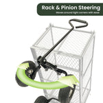 Steel Mesh Garden Trolley Cart - Green GMC-H38-GN