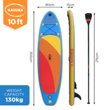 Kahuna Hana Inflatable Stand Up Paddle Board 10FT w/ iSUP Accessories IFB-HLE-305-BU