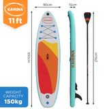 Kahuna Hana Inflatable Stand Up Paddle Board 11FT SUP Paddleboard IFB-HLE-335-WH