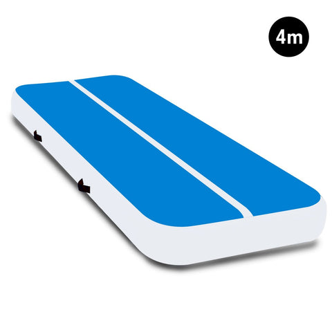 4m x 2m Air Track Gymnastics Mat Tumbling Exercise - Blue White IFM-0402-BUWH