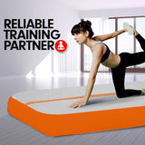 Powertrain 5m x 1m Air Track Inflatable Gymnastics Mat - Orange Grey IFM-HL-501-ORG