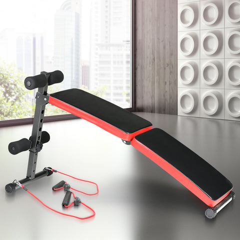 Inclined Sit up bench with Resistance bands JMK-200