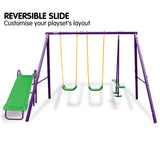 Kahuna Kids 4-Seater Swing Set with Slide Purple Green KSS-KLB-1S-PUGN