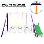 Kahuna Kids 4-Seater Swing Set with Slide Purple Green KSS-KLB-1S-PUGN