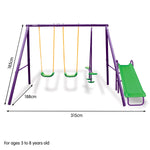 Kahuna Kids 4-Seater Swing Set with Slide Purple Green KSS-KLB-1S-PUGN