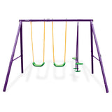 Kahuna Kids 4-Seater Swing Set Purple Green KSS-KLB-3S-PUGN