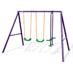 Kahuna Kids 4-Seater Swing Set Purple Green KSS-KLB-3S-PUGN