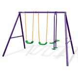 Kahuna Kids 4-Seater Swing Set Purple Green KSS-KLB-3S-PUGN