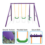 Kahuna Kids 4-Seater Swing Set Purple Green KSS-KLB-3S-PUGN