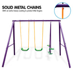 Kahuna Kids 4-Seater Swing Set Purple Green KSS-KLB-3S-PUGN