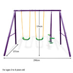 Kahuna Kids 4-Seater Swing Set Purple Green KSS-KLB-3S-PUGN