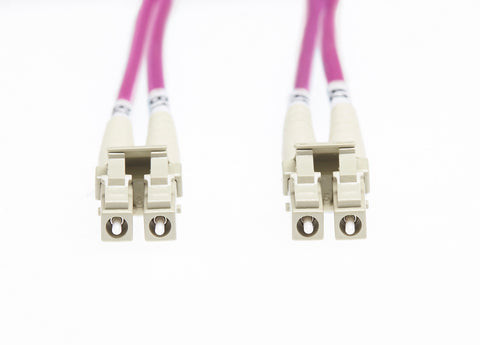 10m LC-LC OM4 Multimode Fibre Optic Patch Cable: Erika Violet FL.OM4LCLC10MEV