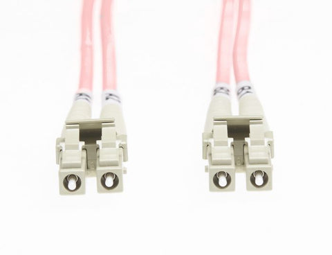 10m LC-LC OS1 / OS2 Singlemode Fibre Optic Cable: Salmon Pink FL.OS2LCLC10MP