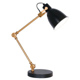 Sarantino Adjustable Metal Table Lamp in Black and Gold LMP-MLM-3523